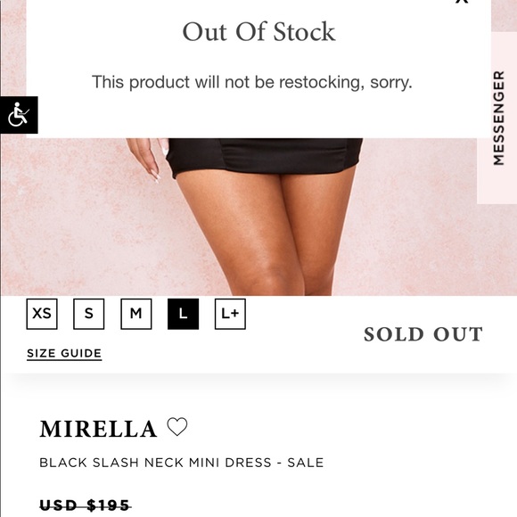 House of CB 'Mirella' Black Slash Neck Dress - Picture 6 of 14